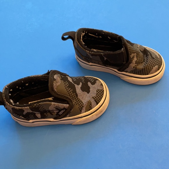 Vans toddler camo black/grey slip on - Picture 2 of 3